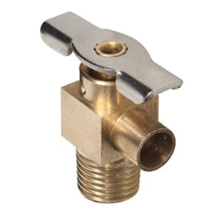 1/4" MNPT Standard Brass Drain Cock - Metal-to-Metal Seal