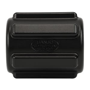 1/4" FNPT Banjo® Black Fiberglass-Reinforced Polypropylene Pipe Coupling