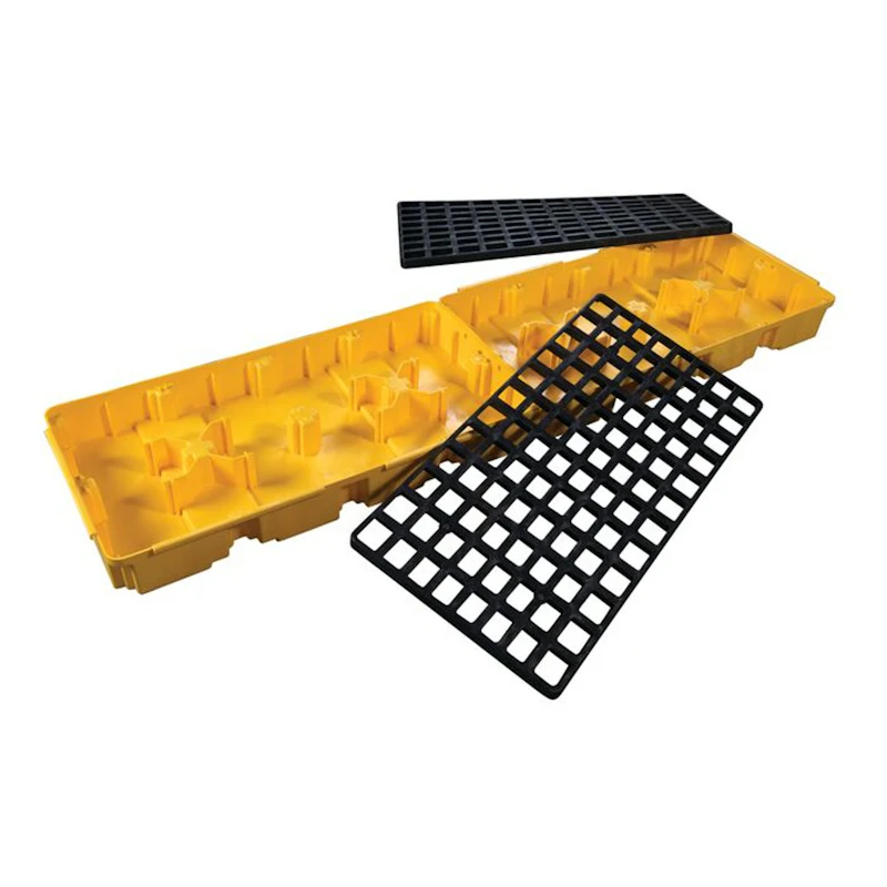 4-Drum Inline Spill Containment Platform - 106" x 30.25" x 6.75"