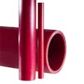 1/2" Coretec® Red Kynar® PVDF Schedule 80 Pipe - 5' Length