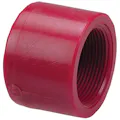 1/2" FNPT Chemtrol® Red Kynar® PVDF Schedule 80 Threaded Cap