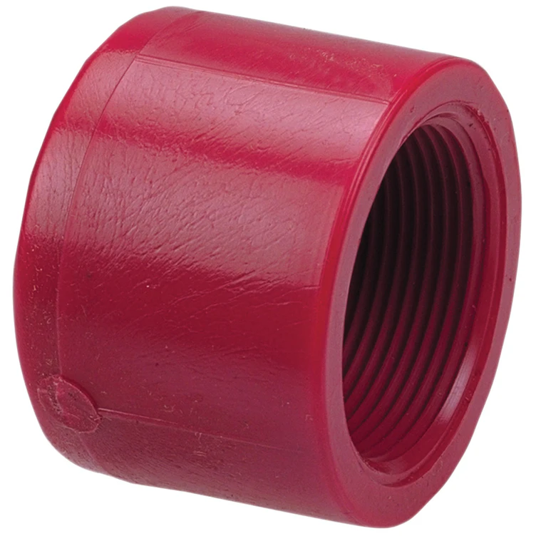 1" FNPT Chemtrol® Red Kynar® PVDF Schedule 80 Threaded Cap