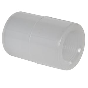 3/4" Chemtrol® Chem-Pure® Natural Polypropylene Schedule 80 Threaded Coupling