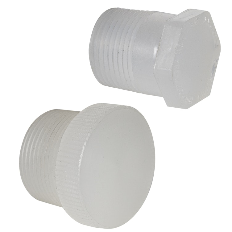 Chemtrol® Chem-Pure® Natural Polypropylene Schedule 80 Threaded Plugs