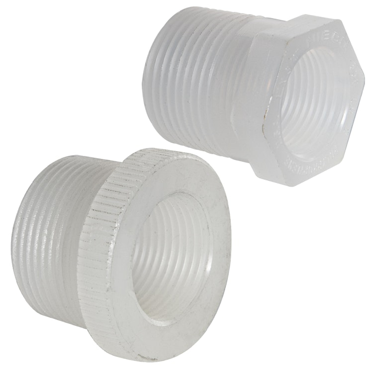 Chemtrol® Chem-Pure® Natural Polypropylene Schedule 80 Threaded Reducer Bushings