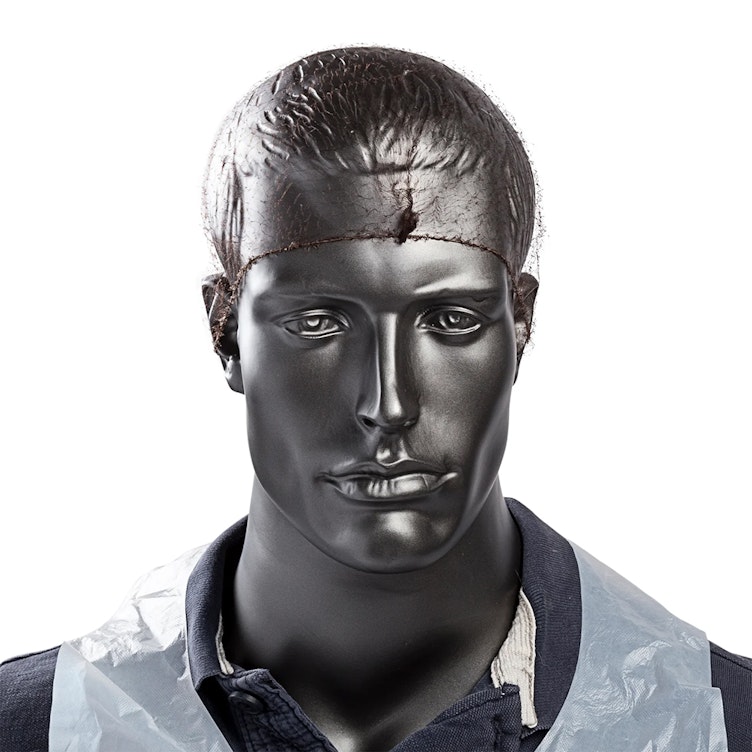 24" Dark Brown Nylon Disposable Hair Net - Box of 144