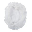 21" White Spunbond Polypropylene Disposable Pleated Bouffant Cap - Package of 100