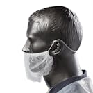 18" White Spunbond Polypropylene Disposable Beard Cover - Package of 100