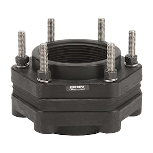3" x 3" Polypropylene Bolted Tank Flange with EPDM Gaskets & 3-1/2" Bolt L (All Thread)
