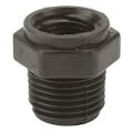 1/2" MNPT x 3/8" FNPT Banjo® Black Fiberglass-Reinforced Polypropylene Reducer Bushing