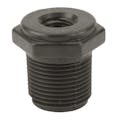 3/4" MNPT x 1/4" FNPT Banjo® Black Fiberglass-Reinforced Polypropylene Reducer Bushing