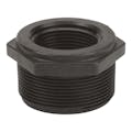 2" MNPT x 1-1/4" FNPT Banjo® Black Fiberglass-Reinforced Polypropylene Reducer Bushing