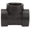 3" FNPT x 3" FNPT x 3" FNPT Banjo® Black Fiberglass-Reinforced Polypropylene Pipe Tee