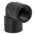 1/4" FNPT x 1/4" FNPT Banjo® Black Fiberglass-Reinforced Polypropylene 90° Pipe Elbow