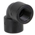 3/8" FNPT x 3/8" FNPT Banjo® Black Fiberglass-Reinforced Polypropylene 90° Pipe Elbow