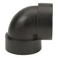 3" FNPT x 3" FNPT Banjo® Black Fiberglass-Reinforced Polypropylene 90° Pipe Elbow