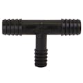 1/2" Hose Barb x 1/2" Hose Barb x 3/8" Hose Barb Banjo® Black Fiberglass-Reinforced Polypropylene Tee