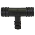 3/4" Hose Barb x 3/4" Hose Barb x 1/2" Hose Barb Banjo® Black Fiberglass-Reinforced Polypropylene Tee