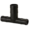 3/4" Hose Barb x 3/4" Hose Barb x 1" Hose Barb Banjo® Black Fiberglass-Reinforced Polypropylene Tee