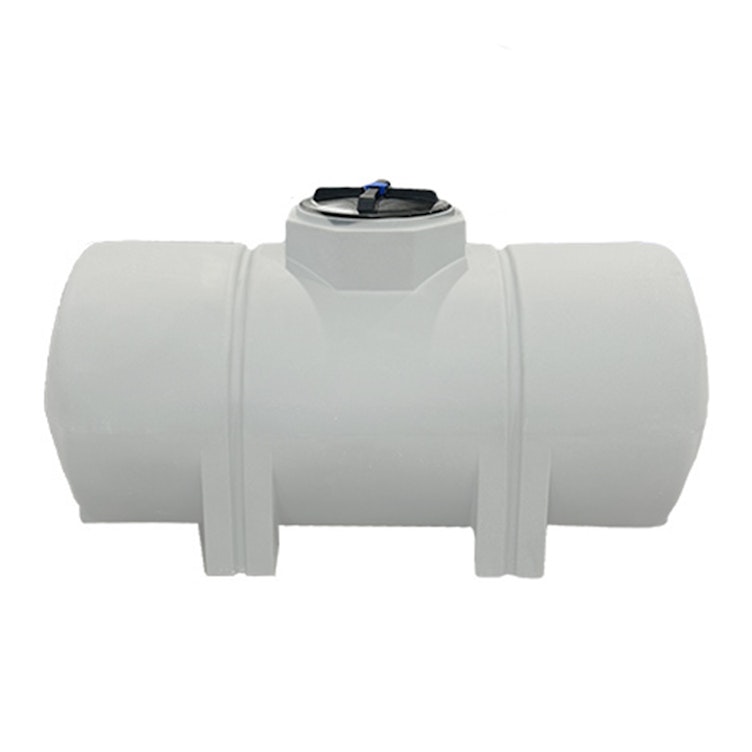 330 Gallon Natural LLDPE ProChem® Horizontal Leg Tank (1.5 Specific Gravity) with 16" Twist Lid - 36" Dia. x 80" L