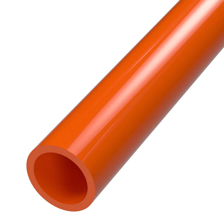 1-1/4" Schedule 40 Orange PVC Furniture-Grade Pipe - 5' Length