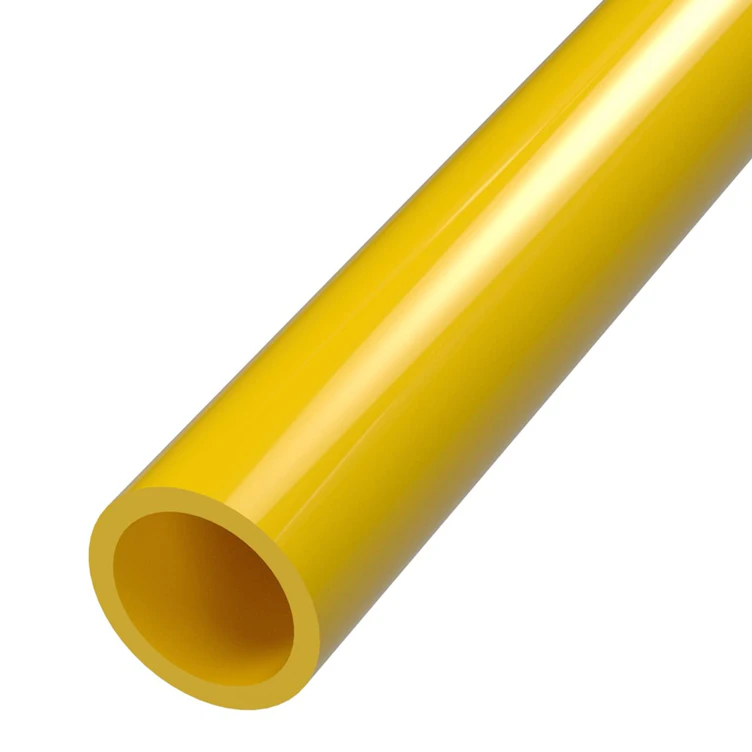 1-1/4" Schedule 40 Yellow PVC Furniture-Grade Pipe - 5' Length