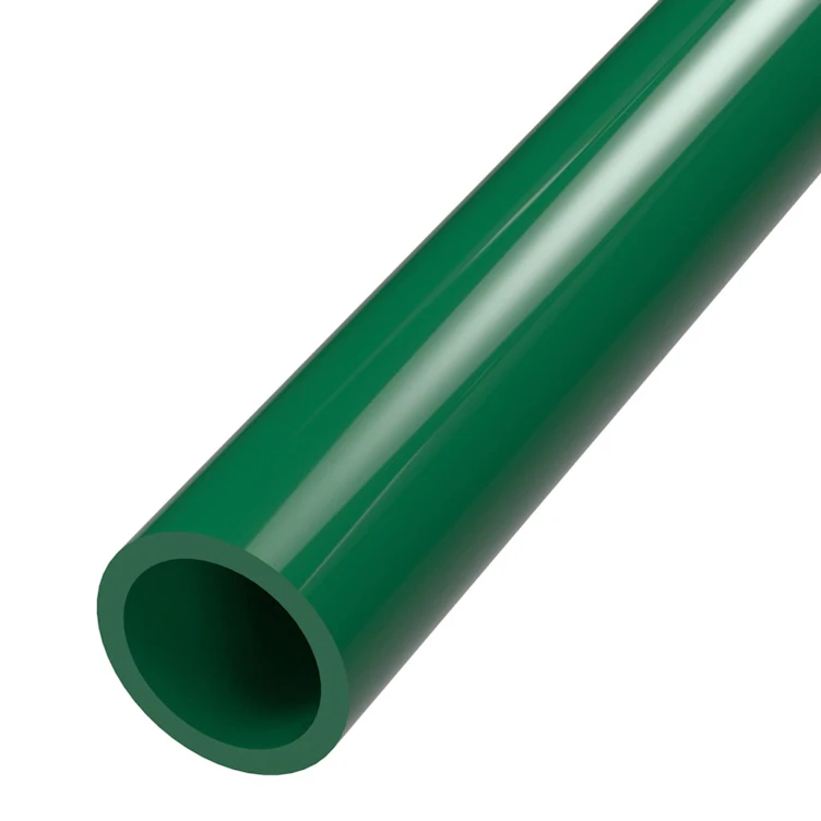 1-1/4" Schedule 40 Green PVC Furniture-Grade Pipe - 5' Length