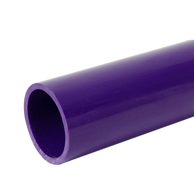 1-1/4" Schedule 40 Purple PVC Furniture-Grade Pipe - 5' L