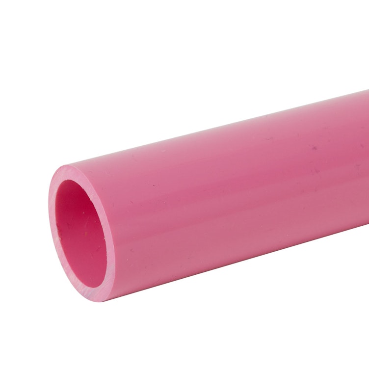 1-1/4" Schedule 40 Pink PVC Furniture-Grade Pipe - 10' L