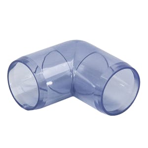 DuraClear UV Furniture-Grade Clear PVC Socket 90° Elbows