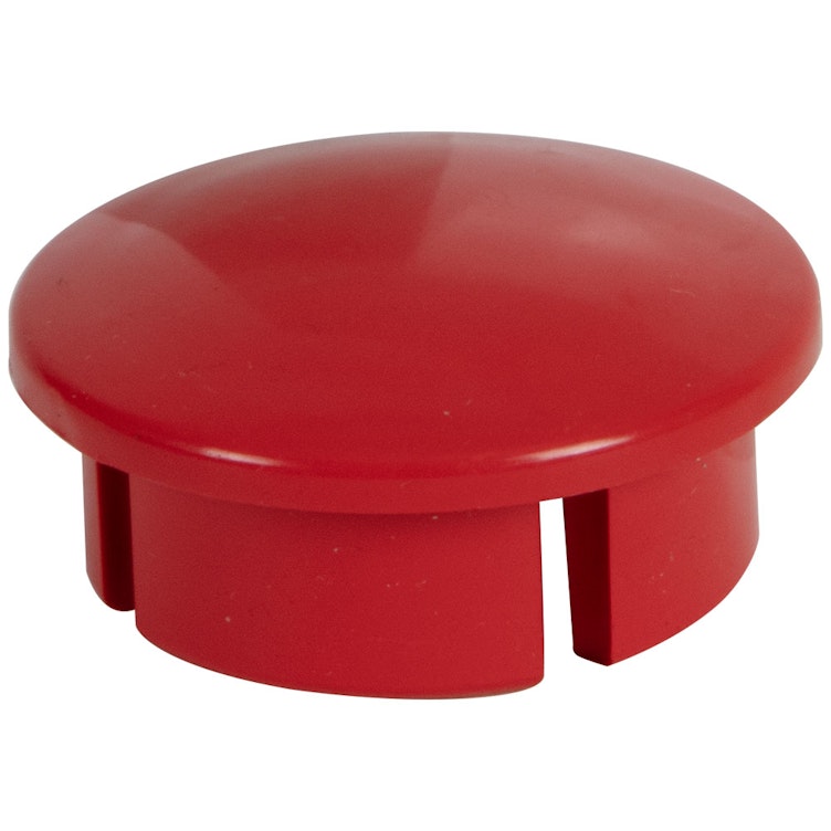 1-1/4" Schedule 40 Red PVC Furniture-Grade Socket Internal Dome Cap