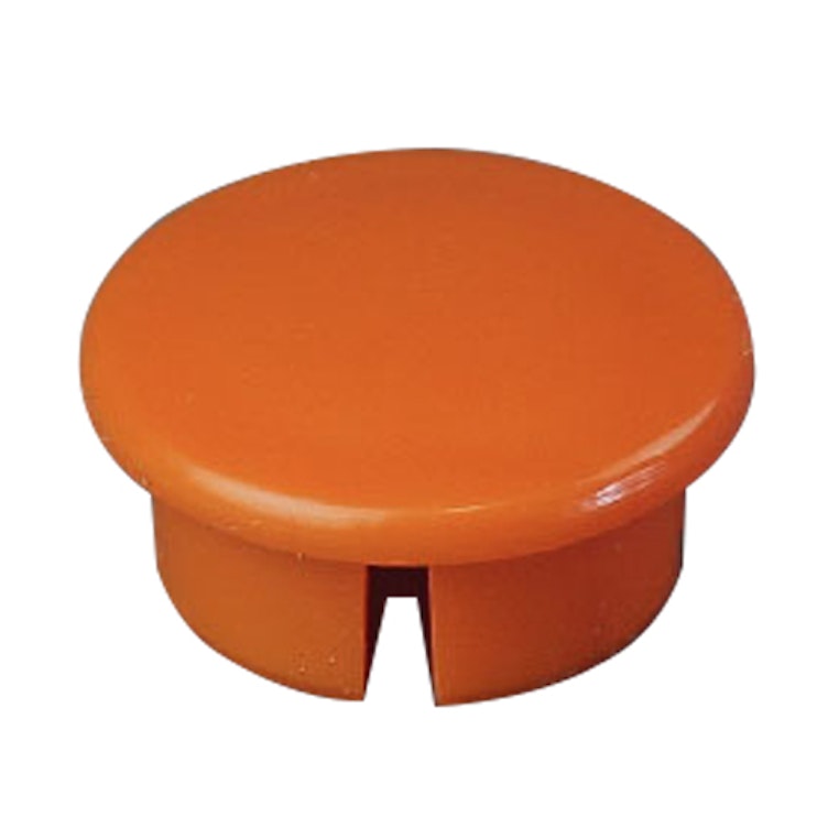 1-1/4" Schedule 40 Orange PVC Furniture-Grade Socket Internal Dome Cap