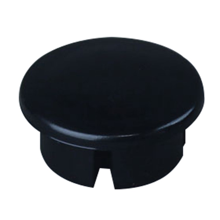 1-1/4" Schedule 40 Black PVC Furniture-Grade Socket Internal Dome Cap