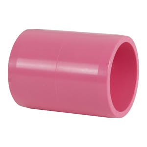 1-1/4" Schedule 40 Pink PVC Furniture-Grade Socket External Straight Coupling