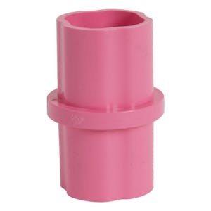 1-1/4" Schedule 40 Pink PVC Furniture-Grade Socket Internal Straight Coupling