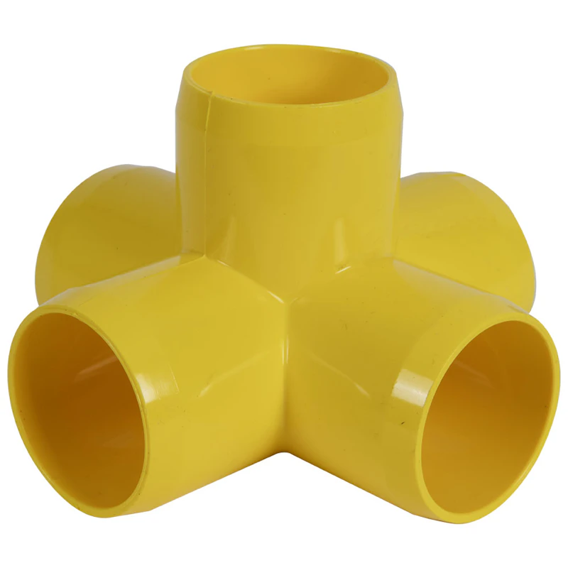 Colored Schedule 40 Furniture-Grade PVC Socket 5-Way Crosses