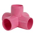 1-1/4" Schedule 40 Pink PVC Furniture Grade Socket 5-Way Cross