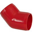 1-1/4" Schedule 40 Red PVC Furniture-Grade Socket 45° Elbow