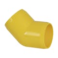 1-1/4" Schedule 40 Yellow PVC Furniture Grade Socket 45° Elbow