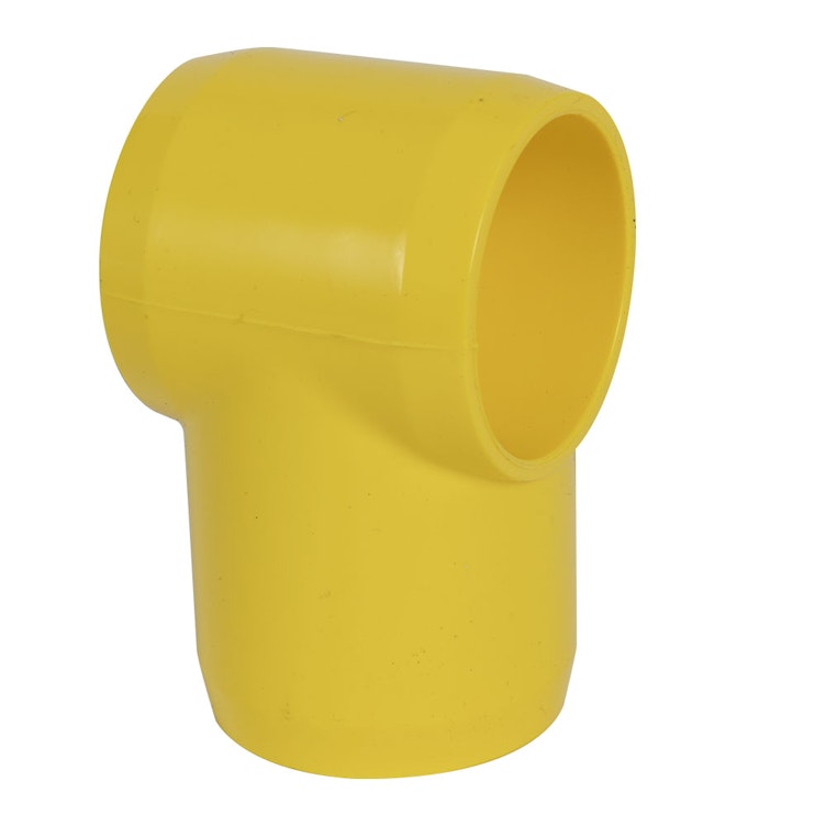 1-1/4" Schedule 40 Yellow PVC Furniture-Grade Socket Slip Tee