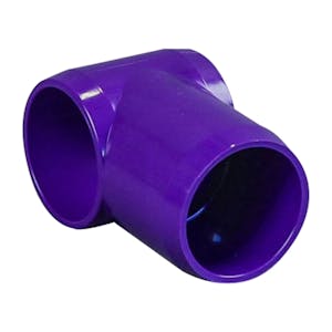 1-1/4" Schedule 40 Purple PVC Furniture Grade Socket Slip Tee