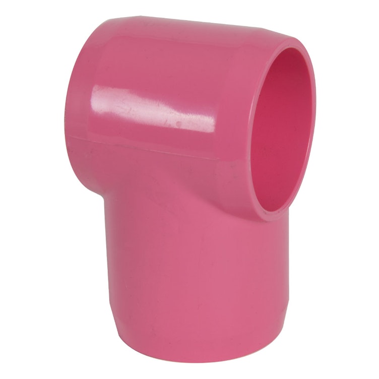 1-1/4" Schedule 40 Pink PVC Furniture-Grade Socket Slip Tee