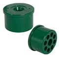 Green PVC Fitting Adapter Cap for 7/16" Stud Caster & 1-1/4" Furniture Grade PVC Socket Fitting