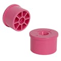 Pink PVC Fitting Adapter Cap for 7/16" Stud Caster & 1-1/4" Furniture Grade PVC Socket Fitting