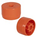Orange PVC Pipe Adapter Cap for 7/16" Stud Caster & 1-1/4" Furniture Grade PVC Pipe