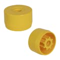 Yellow PVC Pipe Adapter Cap for 7/16" Stud Caster & 1-1/4" Furniture Grade PVC Pipe
