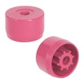 Pink PVC Pipe Adapter Cap for 7/16" Stud Caster & 1-1/4" Furniture Grade PVC Pipe