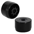 Black PVC Pipe Adapter Cap for 7/16" Stud Caster & 1-1/4" Furniture Grade PVC Pipe
