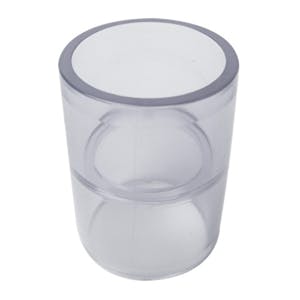 DuraClear NSF Furniture-Grade Clear PVC Socket External Straight Couplings