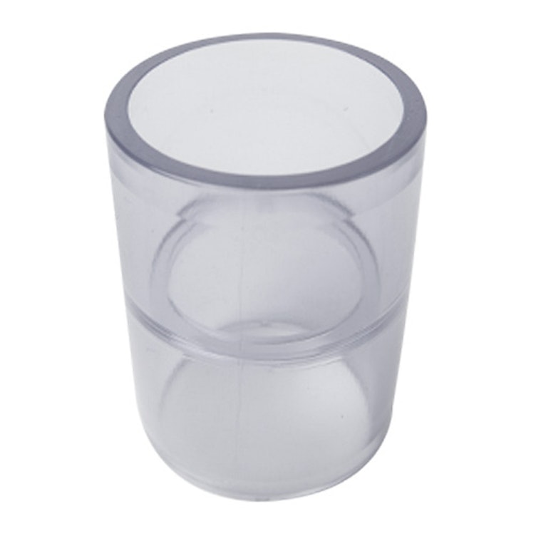 DuraClear NSF Furniture-Grade Clear PVC Socket External Straight Couplings